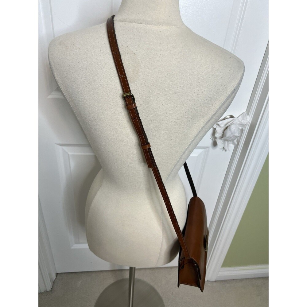 Patricia Nash Tan Leather Flap Satchel Cross Body Purse & Matching Card Wallet - Picture 8 of 16